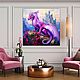 Painting Purple Dragon. Fantasy art. buy painting artist. Pictures. House of the Sun (irina-bast). My Livemaster. Фото №5
