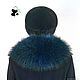 Luxurious blue fur detachable collar boa raccoon fur. Collars. Mishan (mishan). My Livemaster. Фото №5