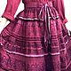 Order Boho style skirt made of cotton and lace bright summer demi season cherry. PolMary. Livemaster. . Skirts Фото №3