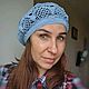 Берет ажурный голубой. Береты. Ирина Кислицына (crochet-irina). Ярмарка Мастеров.  Фото №4