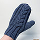 Men's knitted wool mittens with alpaca. Mittens. Knitwear shop Fairy Tale by Irina. My Livemaster. Фото №5