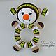 Order Snowman Round green-knitted rattle on a wooden ring. Zzabava. Livemaster. . Teethers and rattles Фото №3