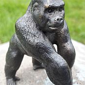 Для дома и интерьера handmade. Livemaster - original item Gorilla sculpture bronze. Handmade.