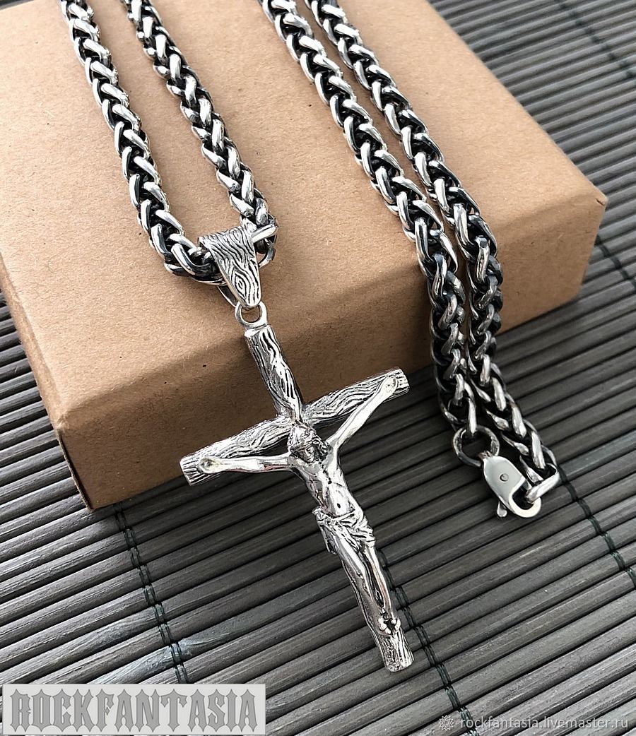 Крестик серебряный для цепочки мужские