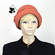 Elegant ladies felt hat. Color coral. Hats1. Mishan (mishan). Online shopping on My Livemaster.  Фото №2