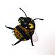 Bumblebee brooch 'The First. Spring.'. Brooches. ETNOMIR (ethnomir). My Livemaster. Фото №5