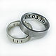 Wedding rings made of titanium and white gold. Rings. asgdesign. My Livemaster. Фото №4