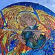 Витражные часы «Ангел Хранитель». Часы классические. ArtGalleryDecor. Интернет-магазин Ярмарка Мастеров.  Фото №2