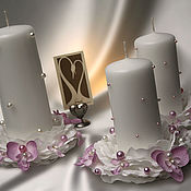 Свадебный салон handmade. Livemaster - original item Set of wedding candles from the collection 