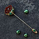Video Master Class (brooch needle 'poppy'). Stick pin. House Of The Moon Dew. My Livemaster. Фото №4