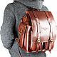 Leather backpack 'Grunt' brown. Backpacks. Russian leather Guild. My Livemaster. Фото №5