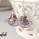 Short necklaces with pearls and earrings lavender bells. Necklace. Grafoli jewellery. My Livemaster. Фото №6