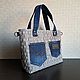 Сумка джинсовая, с ручками. Сумка-тоут. Kate's JNS bags. Интернет-магазин Ярмарка Мастеров.  Фото №2