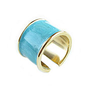 Украшения handmade. Livemaster - original item Blue Enamel Ring, Enamel ring, minimalism ring. Handmade.