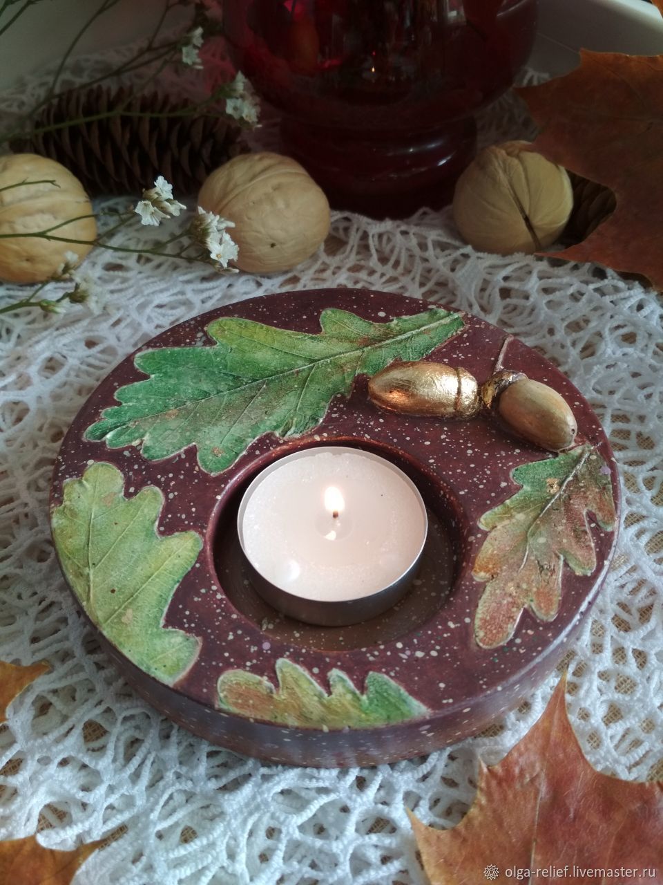 Подсвечники: подсвечник из гипса, ботанический барельеф в интернет ...