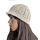Order Summer knitted linen hat Edem. avokado. Livemaster. . Hats1 Фото №3