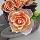Tea rose. Украшения для причесок. ,, Олеся '   Flowering...'. Интернет-магазин Ярмарка Мастеров.  Фото №2