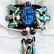 Order Brooch with pearls and stone azurite Harmony. ArtelL. Livemaster. . Brooches Фото №3