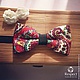 Red butterfly necktie with beautiful floral pattern. Buy red tie necktie Red flora in our Internet shop in Moscow with delivery around the world.
