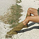 STELLA-Leather Summer Boots-Handmade-Olive Boots. High Boots. Febe-handmade. Online shopping on My Livemaster.  Фото №2