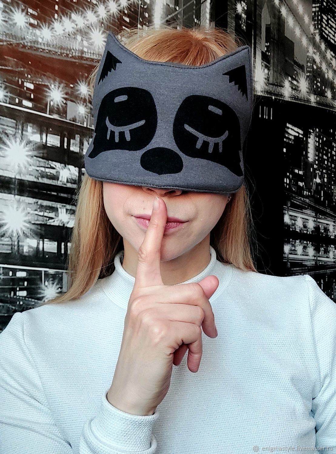 Омолаживающая маска-енот для лица с экстрактом плаценты BERRISOM Animal Mask Series Raccoon, 1 шт