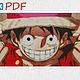 Схема для вышивки: One-Piece2. Схемы для вышивки. Магия вышивки крестиком. Интернет-магазин Ярмарка Мастеров.  Фото №2