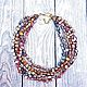 Пышное многорядное колье из перламутра. Перламутровые бусы. Колье. Jewelry Terapia. Интернет-магазин Ярмарка Мастеров.  Фото №2