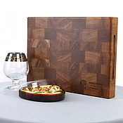 Сувениры и подарки handmade. Livemaster - original item End cutting board made of solid oak 350h250h40 mm. Handmade.