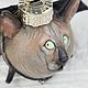 Игрушка на ёлку кот сфинкс. Елочные игрушки. Необычные Ёлочные Игрушки. Ярмарка Мастеров.  Фото №5