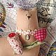 Летящий котик Тильда Vintage Flower (весенний, с тюльпаном). Тильда Зверята. Валентинка: Неслучайные подарки. Интернет-магазин Ярмарка Мастеров.  Фото №2