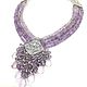 Necklace 'Lavender lace' made of lavender amethyst, beads, Necklace, Taganrog,  Фото №1