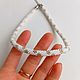 Choker: a white necklace made of beads 'Floral'. Chokers. Tatyana Kudryavceva (KroskaBusinca). My Livemaster. Фото №6