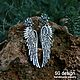 Earrings silver 'angel' with Wings, clove, wings, Stud earrings, Yalta,  Фото №1
