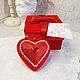 Бархатное сердце в подарочной коробке, Подарки на 14 февраля, Можайск,  Фото №1