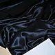 Атласный шёлк тёмно-синего цвета VIKTOR & ROLF. Ткани. IdeaSeta          Итальянские ткани. Ярмарка Мастеров.  Фото №4