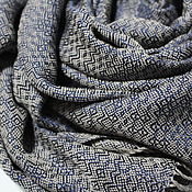 Woven scarf handmade. Merino