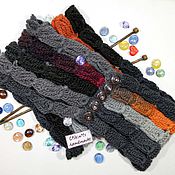 Аксессуары handmade. Livemaster - original item Knit scarf cowl with buttons crochet made. Handmade.