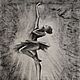 Ballerina drawing-Fine Art-Original charcoal drawing, Pictures, Athens,  Фото №1
