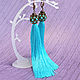 Earrings tassels Turquoise and chocolate. Tassel earrings. PatinaBeadJewellery. Online shopping on My Livemaster.  Фото №2