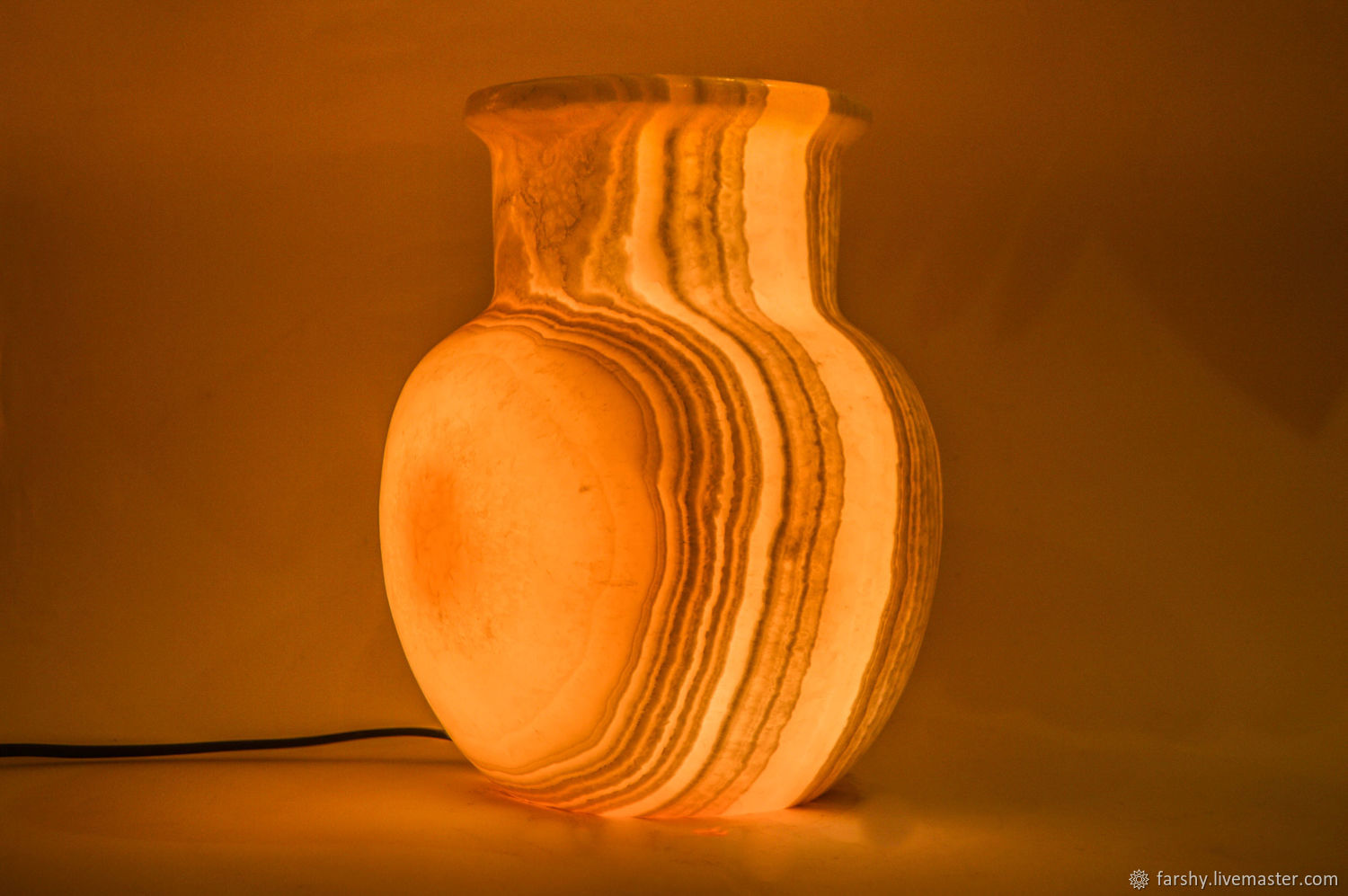 Alabaster Vase Table Lamp Night Light Natural Stone Kupit