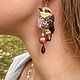 Chrysanthemum Bird Earrings. Earrings. Coffeelena. My Livemaster. Фото №4