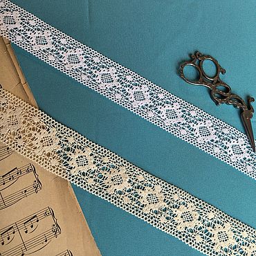 Материалы для творчества ручной работы. Ярмарка Мастеров - ручная работа Кружево хлопковое, винтаж. Артикул 1349.. Handmade.