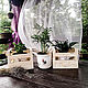Box with handle / Wooden box for flowers / box for small things / rustic. Decor. Bakabawood. Ярмарка Мастеров.  Фото №5