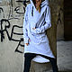 Теплая, серая туника  с капюшоном на весну - DR0707W3. Платья. EUG FASHION. Ярмарка Мастеров.  Фото №5