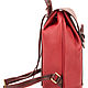 Womens leather backpack 'Geisha' (cranberry). Backpacks. Russian leather Guild. My Livemaster. Фото №4