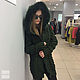 Green cardigan with fur. Cardigans. SHAPAR - knitting clothes. My Livemaster. Фото №5
