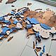  Карта мира. Элементы интерьера. Wooden3Dmap. Ярмарка Мастеров.  Фото №5