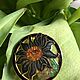 Sunflower brooch, cloisonne, China. Vintage brooches. Dutch West - Indian Company. My Livemaster. Фото №4