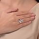 Заказать Кольцо матовое серебро 925 пробы в инкрустации фианитов premium. MARIA GUSEVA Fashion Jewelry. Ярмарка Мастеров. . Кольца Фото №3