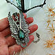 Order Silver pendant 'angel' with wings Labradorite, Labrador. Shard Noir - handmade jewelry. Livemaster. . Pendant Фото №3
